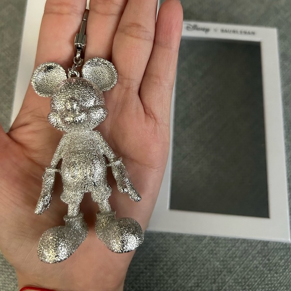 Disney X Baublebar 3D  Mickey Mouse  Metallic Silver  Keychain Bag Charm - Picture 12 of 12